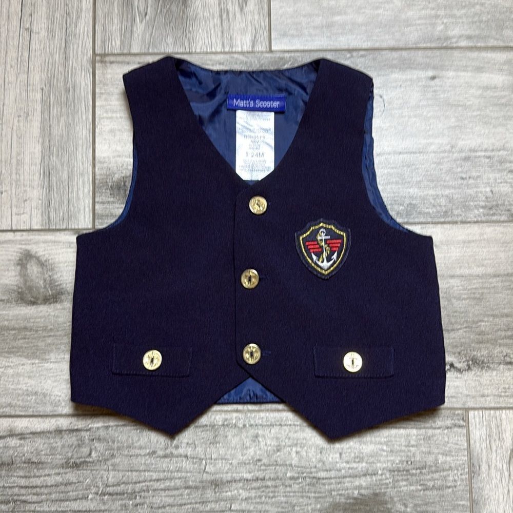 Matt's Scooter Kids Primary Waistcoat Vest Size 24M